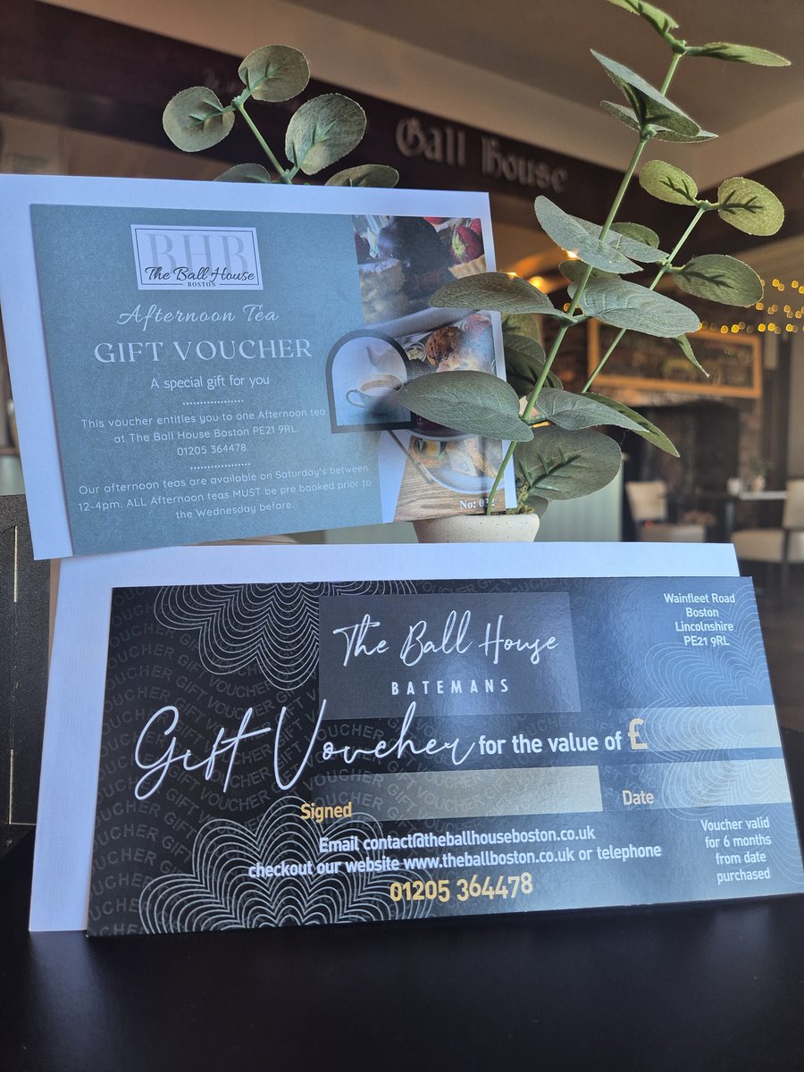Ball House gift vouchers