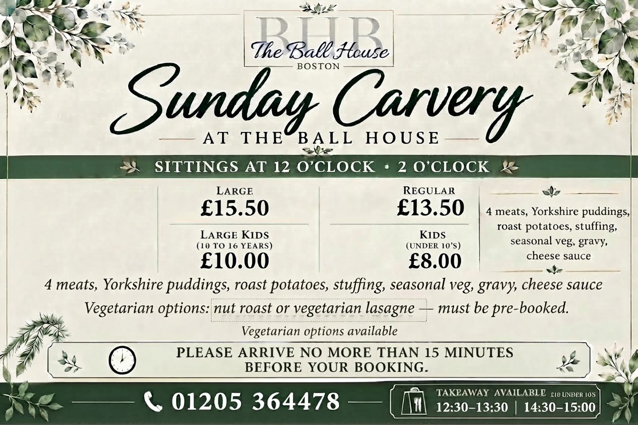 Takeaway Sunday Carvery at The Ball House