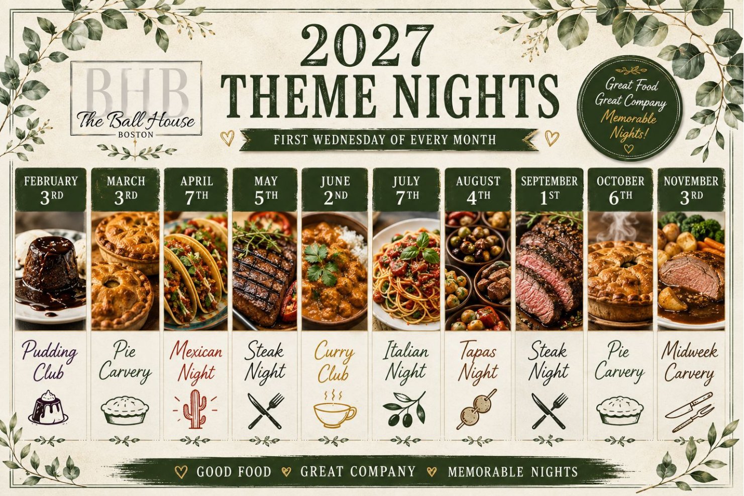 Theme Nights at The Ball House