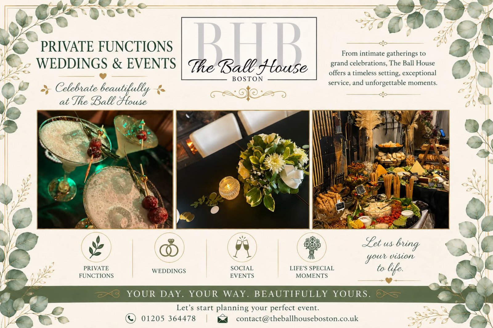 Venue Hire & Private Functions at The Ball House